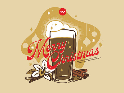 5 Stones Brewery Christmas Ale apparel design beer brewery christmas design fort worth holiday illustration illustrator merry christmas trust trust printshop tshirt design type typography vector