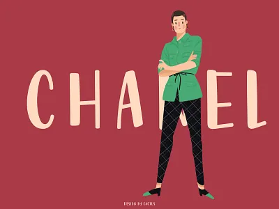 人物练习 chanel design drawing illustration paint typography wear woman