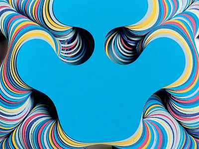 Paper Lines abstract color design houdini paper papercraft