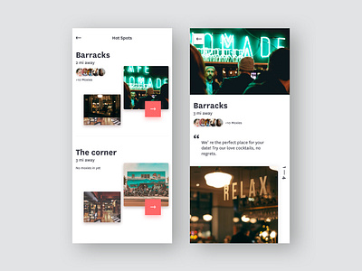 Hot Spots app date dating hot product screen ui ux