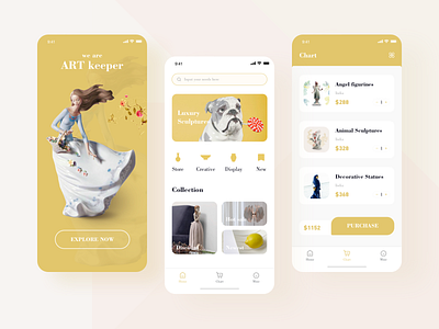 Art Ceramics app app design flat gradient icon illustration ui ux vector