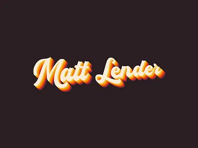 Matt Lender branding design disco dj edm logo handwritten logo music retro typography