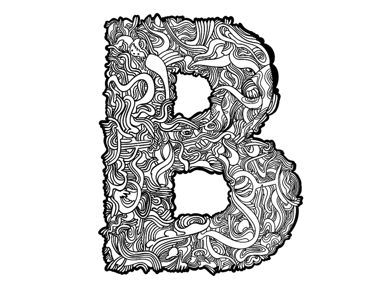 Example of B - Doodle Typography