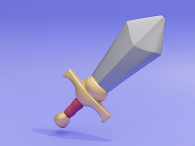 Sword 3d 3d art 3dmodeling b3d blender blender3d cute illustration sword