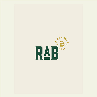 RAB Visual Identity design brand branding design green identity illustration logo retro typography vector