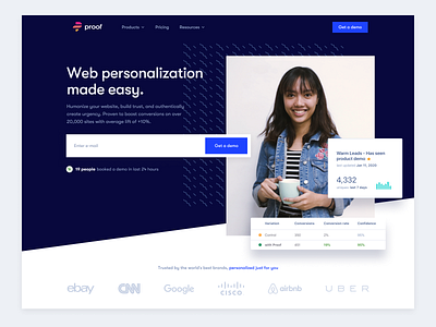 Proof Homepage branding design home page website