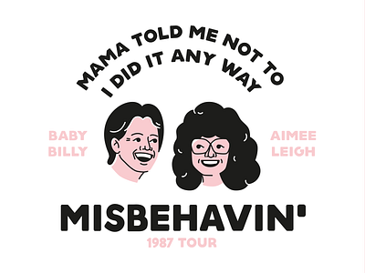 Misbehavin' illustration shirt vector