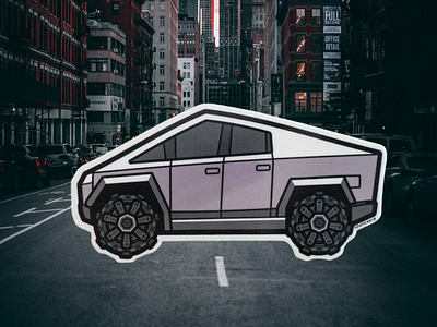 Unique Angle affinity designer cybertruck sticker stickers tesla vector art vinyl