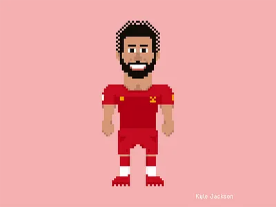 8-Bit Athletes: Mo Salah 8bit adobe art bit branding concept design football game illustration illustrator kit lfc liverpool mo retro salah soccer vintage ynwa