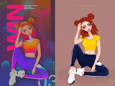 Type colour dream illustration web