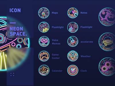APOLLO MOON LANDING animation app icon logo typography ui ux vector 插图