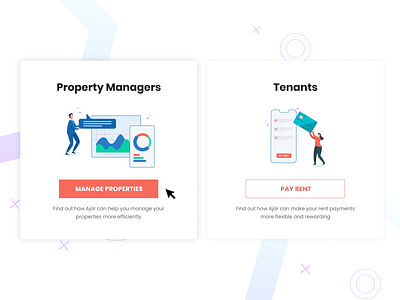 Property managers or Tenants? ajar ajar online card payment collect money design dubai gcc illustration illustrations illustrator manage properties pay rent property management property manager tenant typography ui ux vector