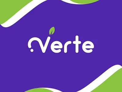 Verte Logo blue girls graphic design green leaf logo logotype modern logo simple design