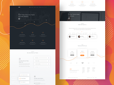 Theme Landing Page agency branding design illustration interface landing ui uidesign user web webdesign website