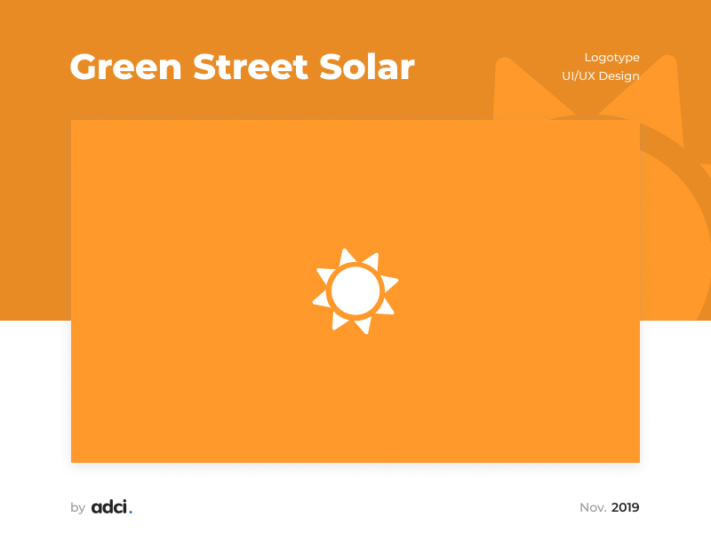 Logotype Green Street Solar adci branding case design development idenyty logo logo design logotype design ui