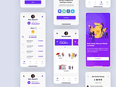 Money-Saving App UI in Progress app app design budget icon illustration minimal money app money management plant saving transaction typography ui ui design ux ux design wallet