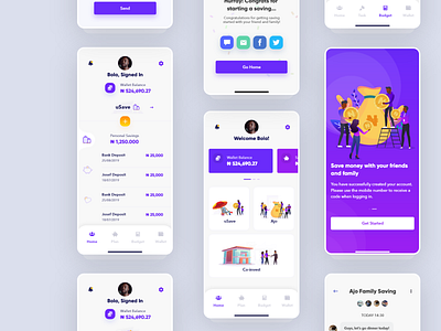 Money-Saving App UI in Progress app app design budget icon illustration minimal money app money management plant saving transaction typography ui ui design ux ux design wallet