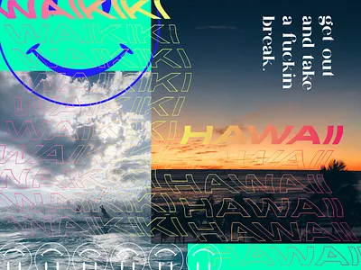 ✌🏼✌🏼✌🏼this is waikiki ✌🏼✌🏼✌🏼 beach hawaii lettering photography poster poster art poster design type typography vibes