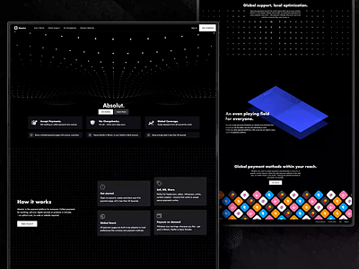 Payment Gateway | Landing Page 3d animation app black clean code dark design inspiration interface landing landing page minimal payment pong ui user experience ux web website