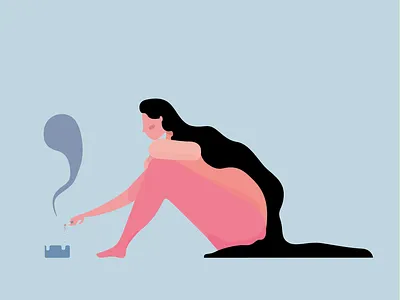 Smoker Jane design graphic design illustration illustration art illustrator vector woman