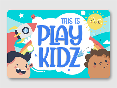 Playkidz advertisement branding display font display typeface fancy font font awesome font design fonts funny font kids kids font logotype packaging