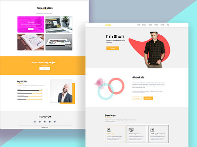 personal portfolio. homepage personal branding portfolio ui ux web ui ux website xd design