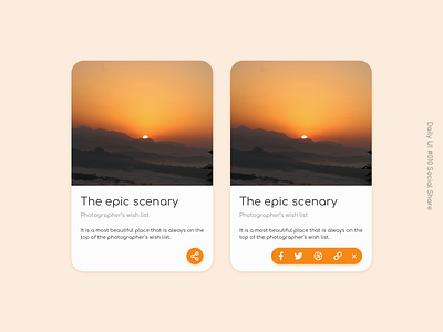 Social Share card design colored shadow dailyui 010 dailyuichallenge design leeseul social share ui