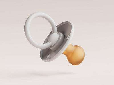 🍼Pacifier 3d 3drender b3d blender3d blendercycles napp pacifier product design productdesign render