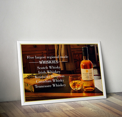 Whiskey Types alcoholic branding colors creative design india irish whiskey landscape poster poster a day poster design scotch whiskey whiskey types