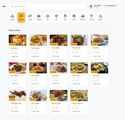 Restaurant menu app clean delivery design food food app kenya menu minimal restaurant ui web app