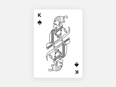 The King design illustration king minimal simplified vector