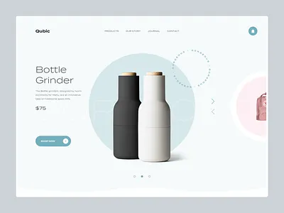 Quibic - homepage slider clean design e commerce eshop magento prestashop product shopify ui ux web