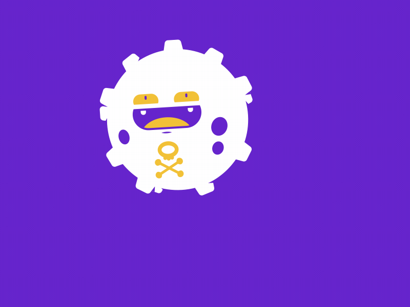Koffing 2019 2d after effect animated gif animation character design gif logo monster motion motion design motiongraphics pocket pokemon skull vector
