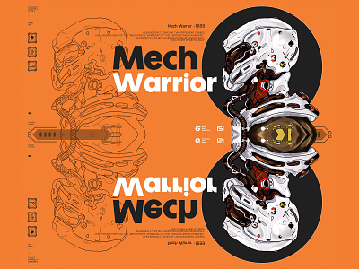 Mech Warrior 插图 设计