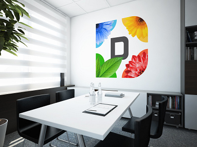 Dynamic Identity System blue brand identity branding branding design dynamic flowers green leaf logo office interior red yellow