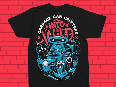 Into The Wild Tee clothing crow garbagecancritters graffiti gutter illustration possum raccoon rat skunk street streetwear style tees trouble tshirt