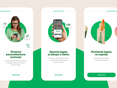 Żappka - Onboarding app food ios onboarding products retail