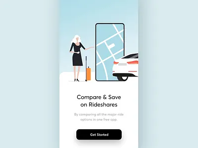 Compare Rideshare App Animation animation app car drive ios maise map motion navigation onboarding ride rideshare share taxi tesla transport travel trip uber