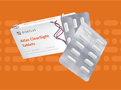 Bioatlas pills package branding design logo minimalist mirasa mirasadesign typography