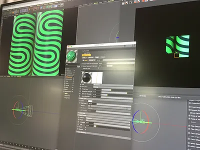 Work in progress 3d green logo render s