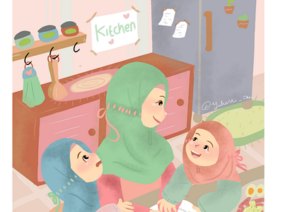 mom and kitchen childrenbook kitchen childrenbookillustration childrenillustration