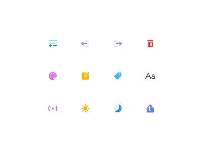 Interface icons branding colors flat icon icon set iconography icons set interface set ui vector