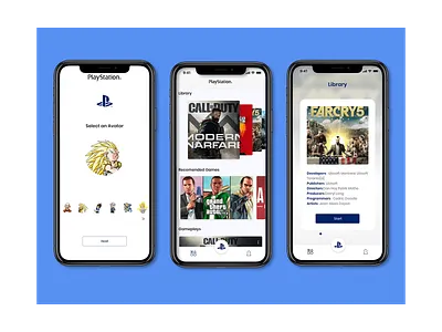 PS4 Console App design illustration ui ux vector xd design