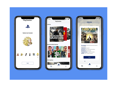 PS4 Console App design illustration ui ux vector xd design