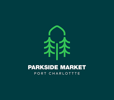 Parkside Market 2 bohemian brand brand identity food handmade icon jewelry logo logomark mark market organic park skin spoon symbol trees