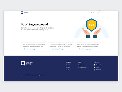 Insurance Ranked | Error 404 404 concept design error illustration insurance ui ux vector website