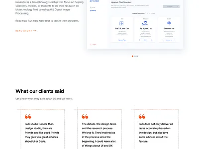 Isuk Landing Page agency clean design grid landing page minimalist white