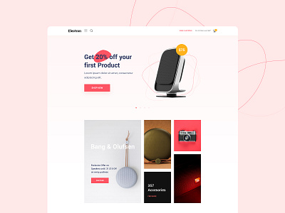 Ecommerce Home Page clean ecommerce ecommerce design interface landing minimal nazmul hassan product ui uigeek ux web website