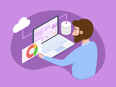 business plan adobe banner design blog post business plan cloud storage database flat illustration illustration illustrator jotform software template