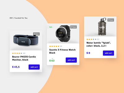 Product card 091 card curated for you daily ui e commerce mobile store web